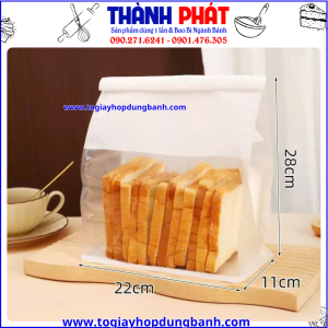 Túi gấp mí size lớn- Túi giấy gấp mí 22x11x28cm- Túi đựng bánh mì hoa cúc- Túi giấy cửa sổ trong suốt- Túi giấy sandwich- Túi đựng bắp rang bơ- Túi giấy thực phẩm