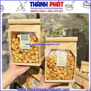 Túi gấp mí size lớn- Túi giấy gấp mí 22x11x28cm- Túi đựng bánh mì hoa cúc- Túi giấy đựng bánh ngọt- Túi giấy sandwich- Túi đựng bắp rang bơ