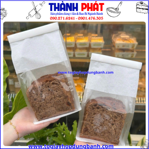 Túi gấp mí nhỏ- Túi giấy gấp mí 13x10x28cm- Túi đựng bánh mì hoa cúc- Túi giấy đựng bánh ngọt- Túi giấy sandwich- Túi giấy bakery- Túi giấy có cửa sổ