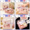 Hộp 4 ngăn tulip nắp mica - Hộp giấy 4 ngăn hoa tulip đựng bánh làm quà 20/10 - Hộp 4 ngăn hình hoa tulip dễ thương - Hộp giấy 4 ngăn đựng bánh ngọt tặng Mẹ