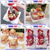 Hộp bánh kem mica 15x15x15cm - Hộp bánh sinh Nhật mica trong suốt - Hộp mica đựng hộp thiếc tim - Hộp mica trong suốt đựng set bánh mix vị - Hộp đựng bánh kem tặng 20/10, 20/11