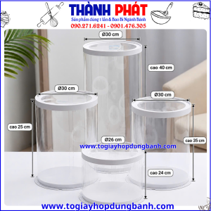 Kích thước hộp trụ 3 chi tiết 4 tầng - hộp trụ 4 tầng nắp trong - hộp trụ đựng trái cây- hộp trụ đựng quà biếu - hộp trụ đựng bánh kem - hộp quà Tết sang trọng