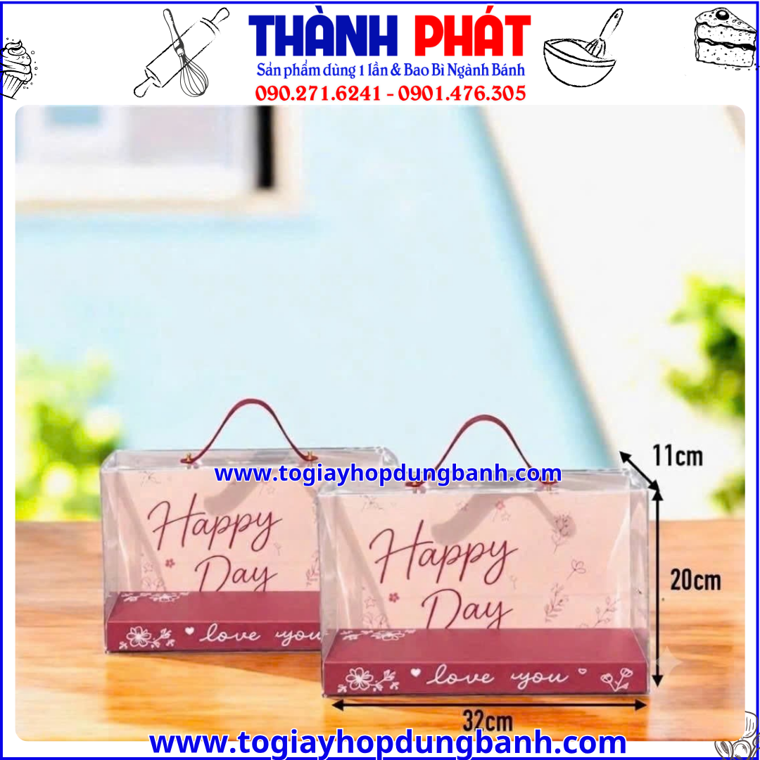 Hộp mica Happy Day đựng yến chưng - Hộp mica đựng quà trái cây - Hộp mica đựng set bánh mousse - Hộp mica Happy Day đựng quà Noel - Hộp đựng set bánh lạnh làm quà sinh nhật Hộp mica Happy Day đựng yến chưng - Hộp mica đựng quà trái cây - Hộp mica đựng set bánh mousse - Hộp mica Happy Day đựng quà Noel - Hộp đựng set bánh lạnh làm quà sinh nhật