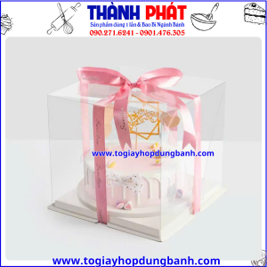 Hộp vuông 2 chi tiết 2 tầng 21.5cm x 21.5cm x 25cm - Hộp đựng bánh kem sinh nhật - Hộp vuông 2 chi tiết 2 tầng đựng set bánh mousse mix vị- Hộp vuông 2 chi tiết 2 tầng đựng quà tặng các dịp lễ, kỉ niệm - Hộp đựng bánh ngọt và hoa làm quà Vanlentine, 20/10, 8/3.